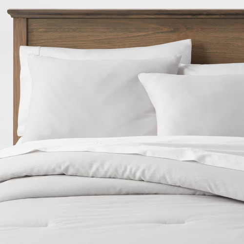 Washed cotton sateen comforter - cotton,