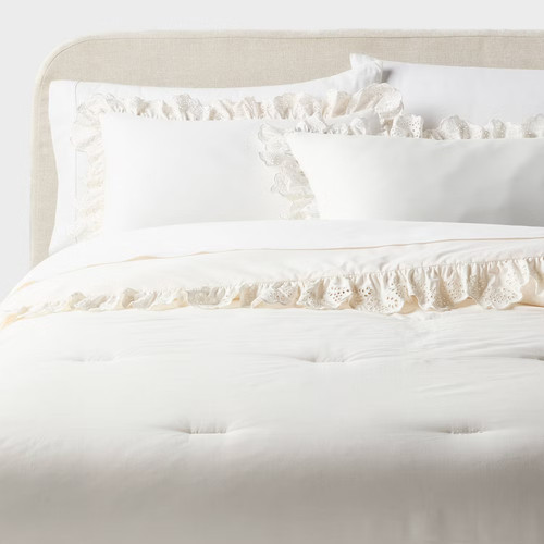 Twin eyelet comforter and - eyelet,