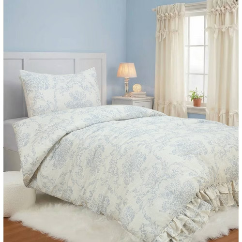 Ruffle comforter set floral - ruffle,